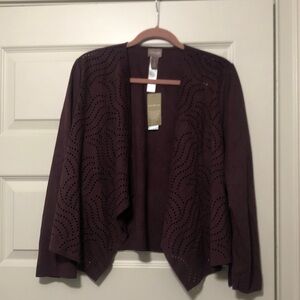 Chico's Elegant Plum Cardigan